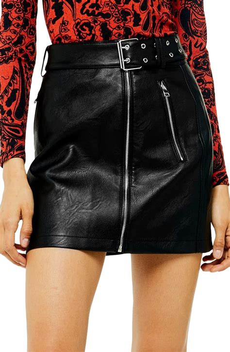 Topshop Hardware Faux Leather Miniskirt Nordstrom Mini Skirts