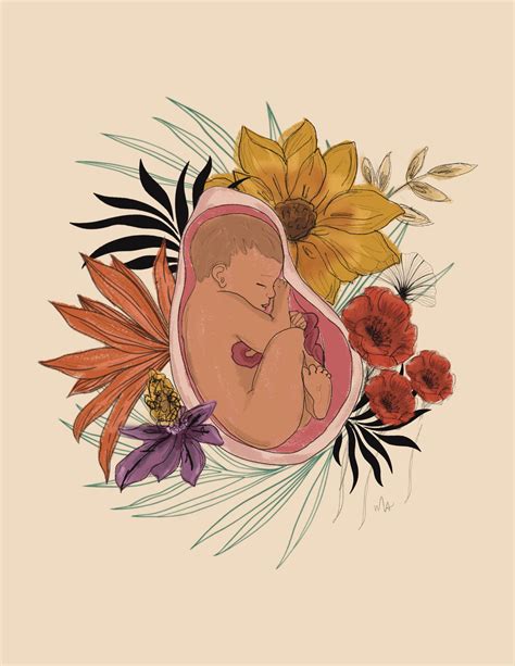 Baby in Utero Art - Etsy