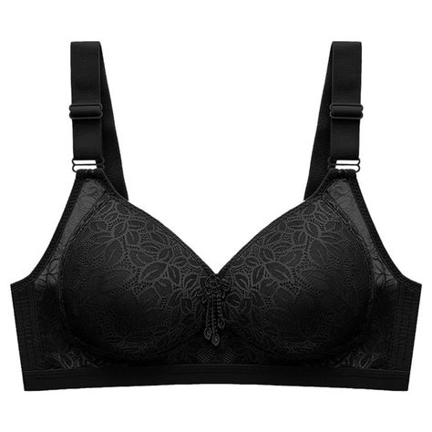 Ierhent No Wire Everyday Bras Womens Full Figure Lightly Lined Smoothing Wireless Brablack黑色