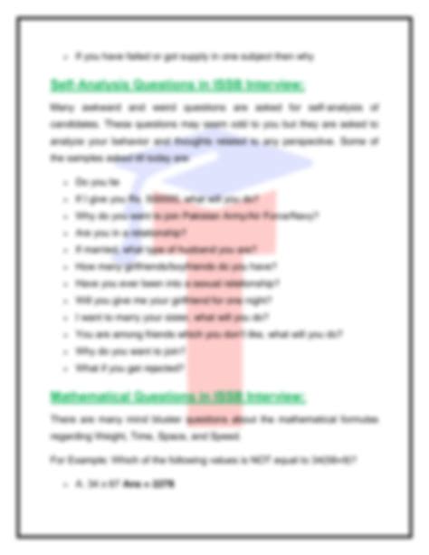 Solution Issb Interview Questions And Answers Studypool