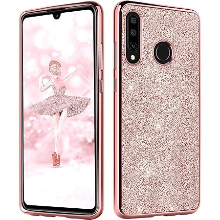 YINLAI Huawei P30 Lite Hülle Glitzer Handyhülle Huawei P30 Lite mit 360