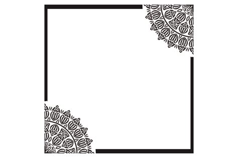 Black Mandala Ornament Frame Border 12085536 PNG