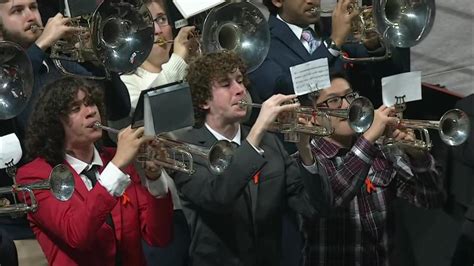 Cavalier Marching Band Performs Amazing Grace At Memorial For Uva