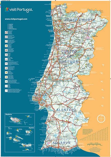 Mapa De Portugal Mapa Turistico Mapas De Carreteras Viajes Portugal Images