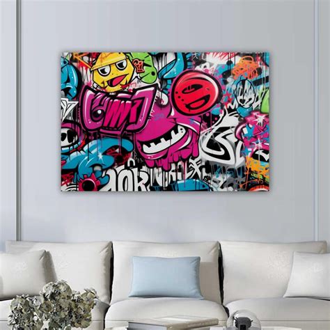 Graffiti Pattern Canvas Wall Art Paintings For Living Room Canvas