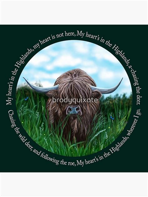 Highland Cow My Heart S In The Highlands Robert Burns Poem