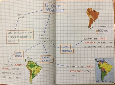 LE CARTE GEOGRAFICHE Carte Geografiche Geografia E Carta