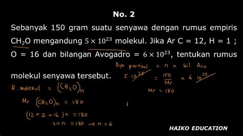 Stoikiometri Pembahasan Soal Rumus Empiris Rumus Molekul Kadar