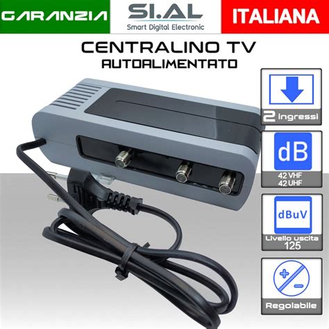 Centralino Autoalimentato MITAN BY242VIP A 2 Ingressi Reg III UHF 42dB