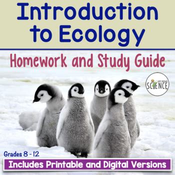 Introduction To Ecology Homework By Amy Brown Science Tpt