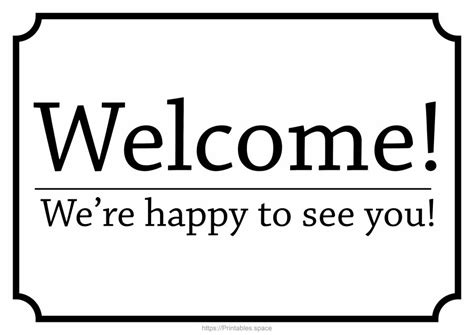 Printable Welcome Sign - Free Printables