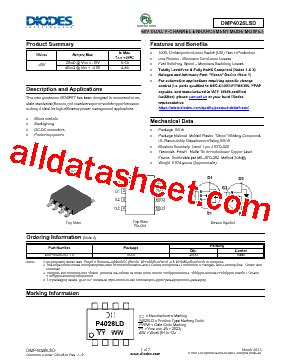 DMP4026LSD Datasheet PDF Diodes Incorporated