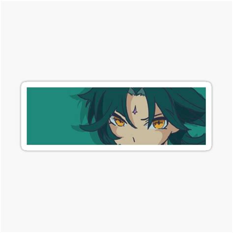 "xiao genshin impact banner " Sticker for Sale by hypersauce | Redbubble