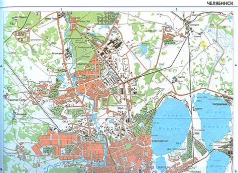 Карта г.Челябинск с пригородами. Подробная карта города Челябинска и ...