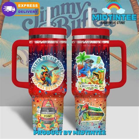 Jimmy Buffett Mother Ocean Stanley Tumbler Midtintee