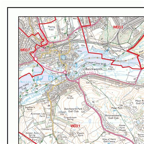 Harrow Ha Postcode Wall Map Xyz Maps