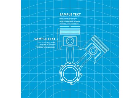 Piston Engine Blueprint 84155 Vector Art at Vecteezy