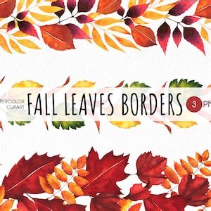 Fall Leaves Seamless Border PNG Clipart. Fall Garland Clipart ...