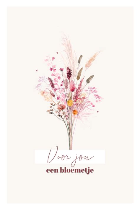 Wenskaart Bloemetje Voor Jou