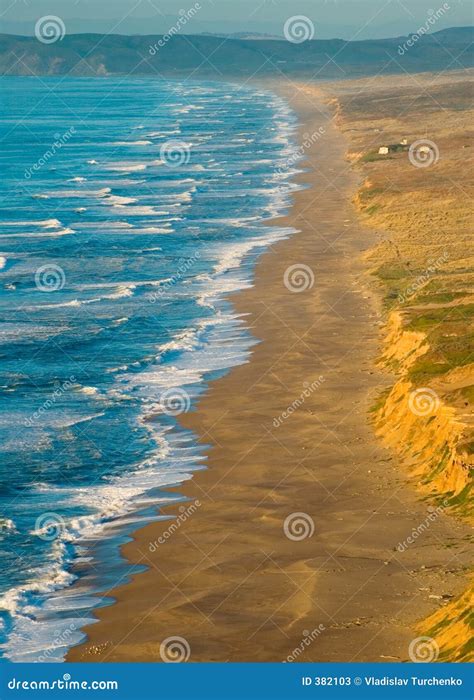 Point Reyes Beach at Sunset Stock Image - Image of coast, swimming: 382103