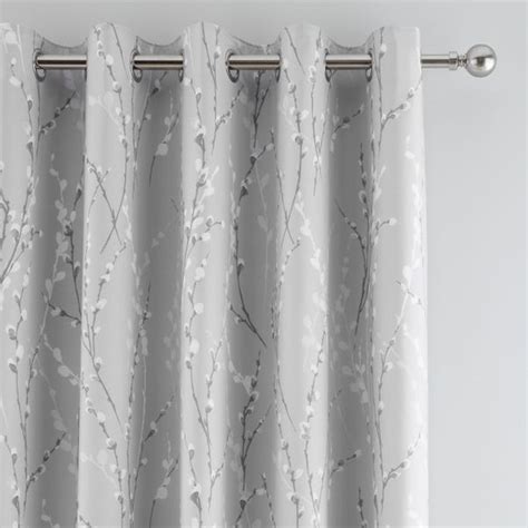 Belle Grey Blackout Eyelet Curtains | Dunelm