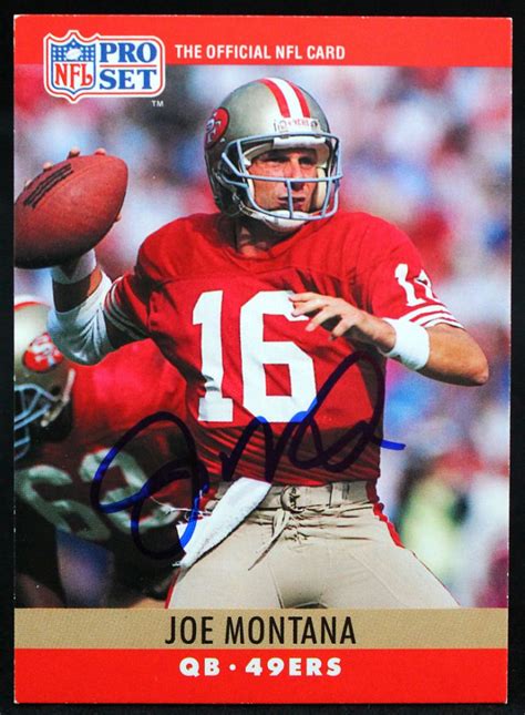 Joe Montana Signed 1990 Pro Set 293 Beckett Pristine Auction