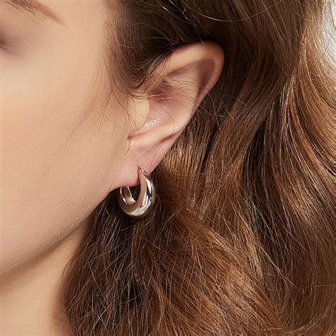 Boucles d oreilles créoles de forme géométrique pour femmes Bijoux