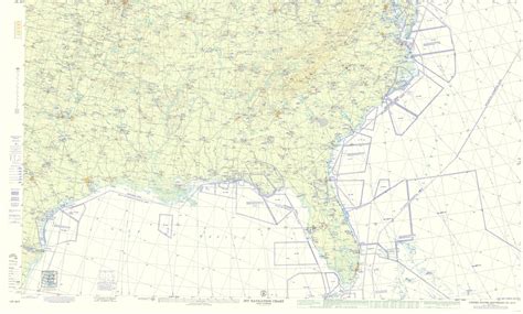Topographical Map - United States Southeast Aeronautical - USAF 1960