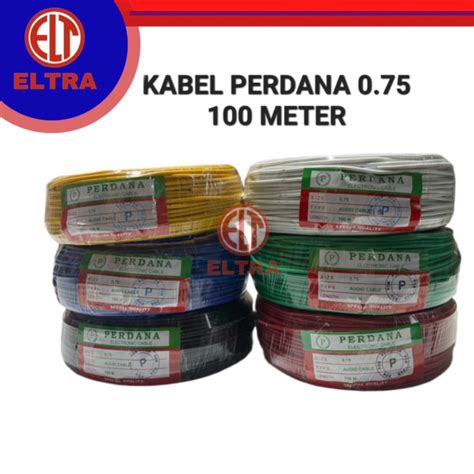 Jual Kabel Listrik NYAF Perdana Serabut 0 75mm Roll 100 Meter Cable