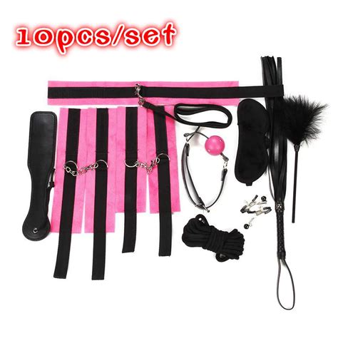 10pcsset Bdsm Bondage Set Leather Fetish Adult Games Sex Toys For Couples Slave Game Sm Product