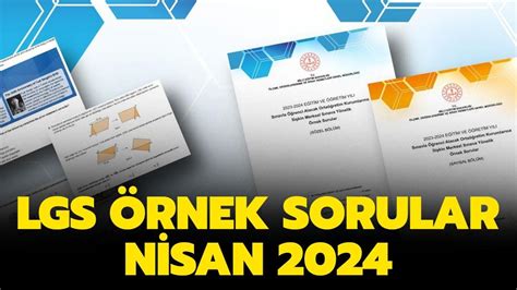 LGS örnek sorular Nisan 2024 MEB ODSGM LGS sayısal ve sözel örnek