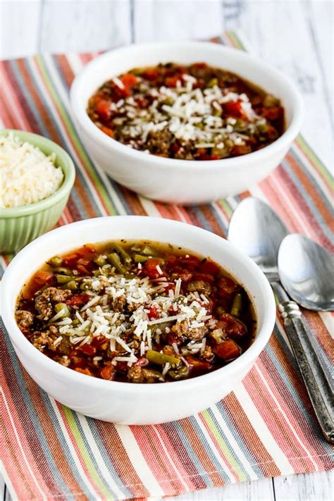 Ground Beef Tomato And Green Bean Soup Instant Pot Or Stovetop