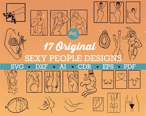 Erotic Svg Bundle Line Art Dxf Laser Cut Files Naked Man Svg Etsy