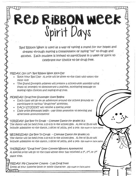 10 Best Red Ribbon Week Ideas For Middle School 2024