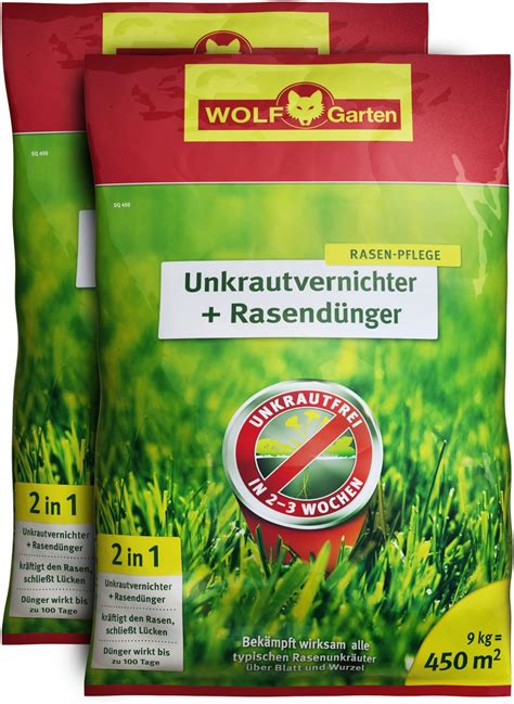 WOLF Garten 2 in 1 Unkrautvernichter plus Rasendünger SQ 200