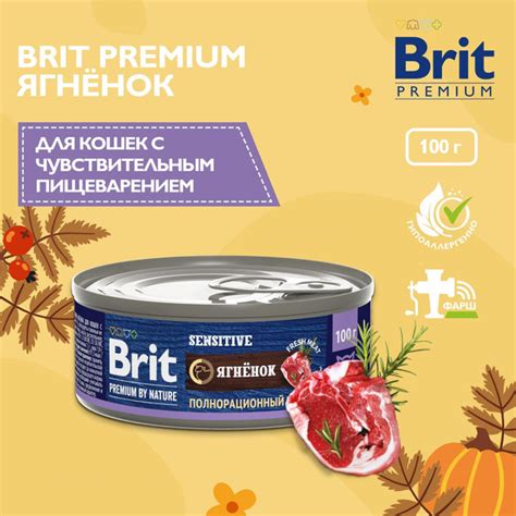 Корм для кошек влажный BRIT PREMIUM BY NATURE для чувствительного ...