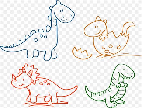 Cartoon Dinosaur Line Art There are 2803 cartoon dinosaur art for sale ...