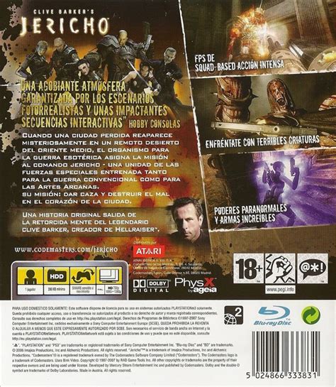 Clive Barker S Jericho 2007 PlayStation 3 Box Cover Art MobyGames