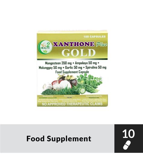 XANTHONE PLUS GOLD Mangosteen Ampalaya Malunggay Garlic Spirulina 550mg