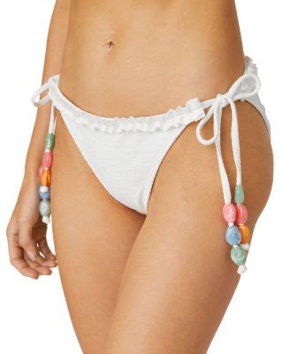 Shoshanna Textured Ruffle Trim String Bikini Bottom Bloomingdale S