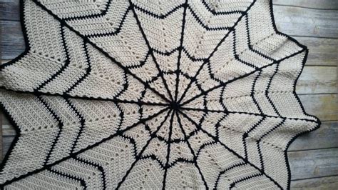 Spider Web Blanket Crochet Pattern Halloween Blanket Crochet Etsy