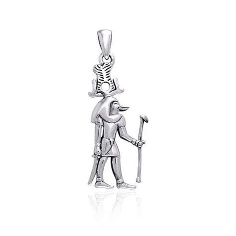 Egyptian God Ptah Pendant Sterling Silver Gods Creation Craftsmen