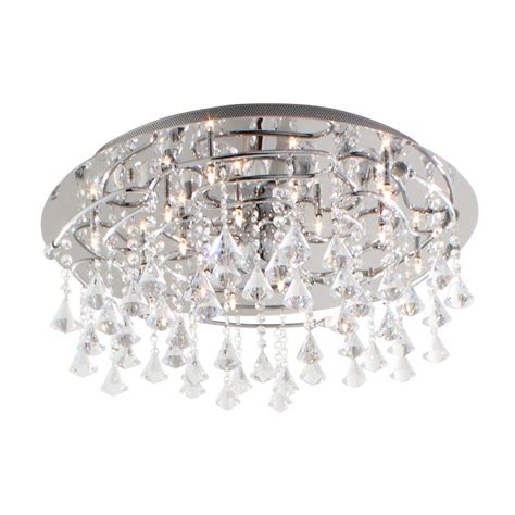 Daynight Electrical Suppliers - Round Chrome Crystal Ceiling Light – 18 Light