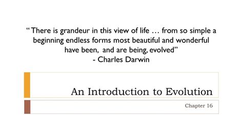 An Introduction To Evolution Ppt Download