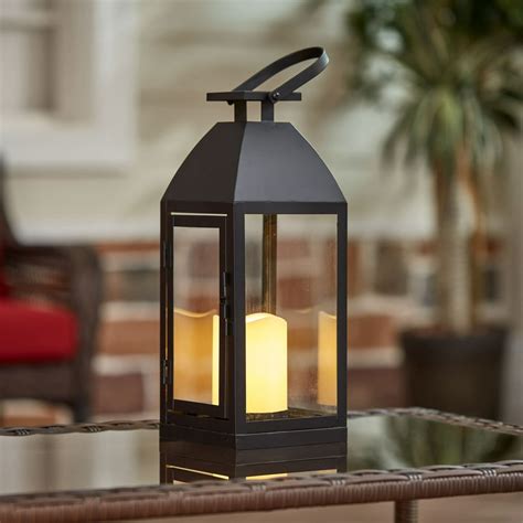 Better Homes And Gardens Battery Powered Outdoor Black Metal And Glass