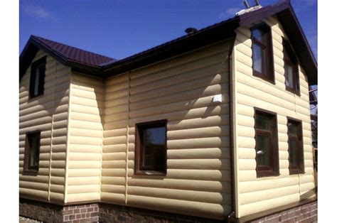 Дома обшитые блок-хаусом: фото панелей для наружных работ и фасадов ...