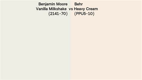 Benjamin Moore Vanilla Milkshake 2141 70 Vs Behr Heavy Cream Ppu5 10