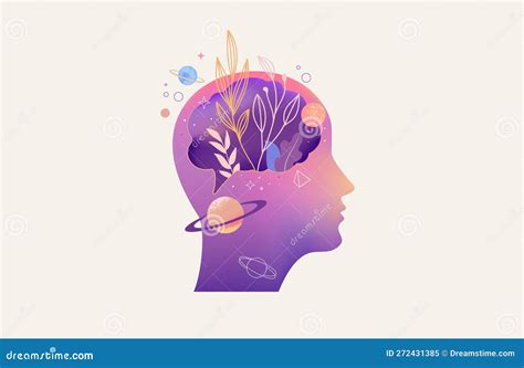 Psychology Dream Mental Health Concept Illustration Brain