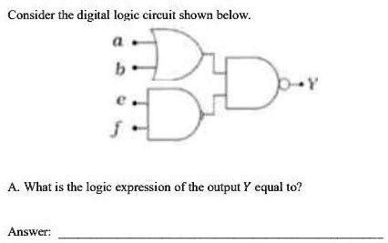 Solved Consider The Digital Logic Circuit Shown Below A What Is The