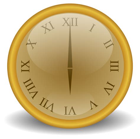 Clipart Golden Clock